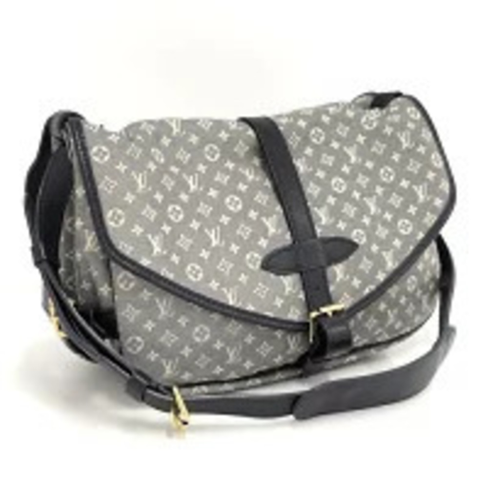 LOUIS VUITTON Saumur Monogram Lin Ebene Brown